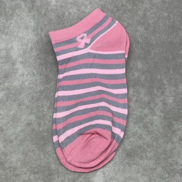 NWOT 12 Pairs Women's Ankle Socks Pink Breast Cancer Awareness Various Patterns - Picture 7 of 7